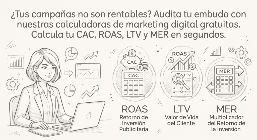 Calculadoras de Marketing Digital Dashboard Analítico de Resultados