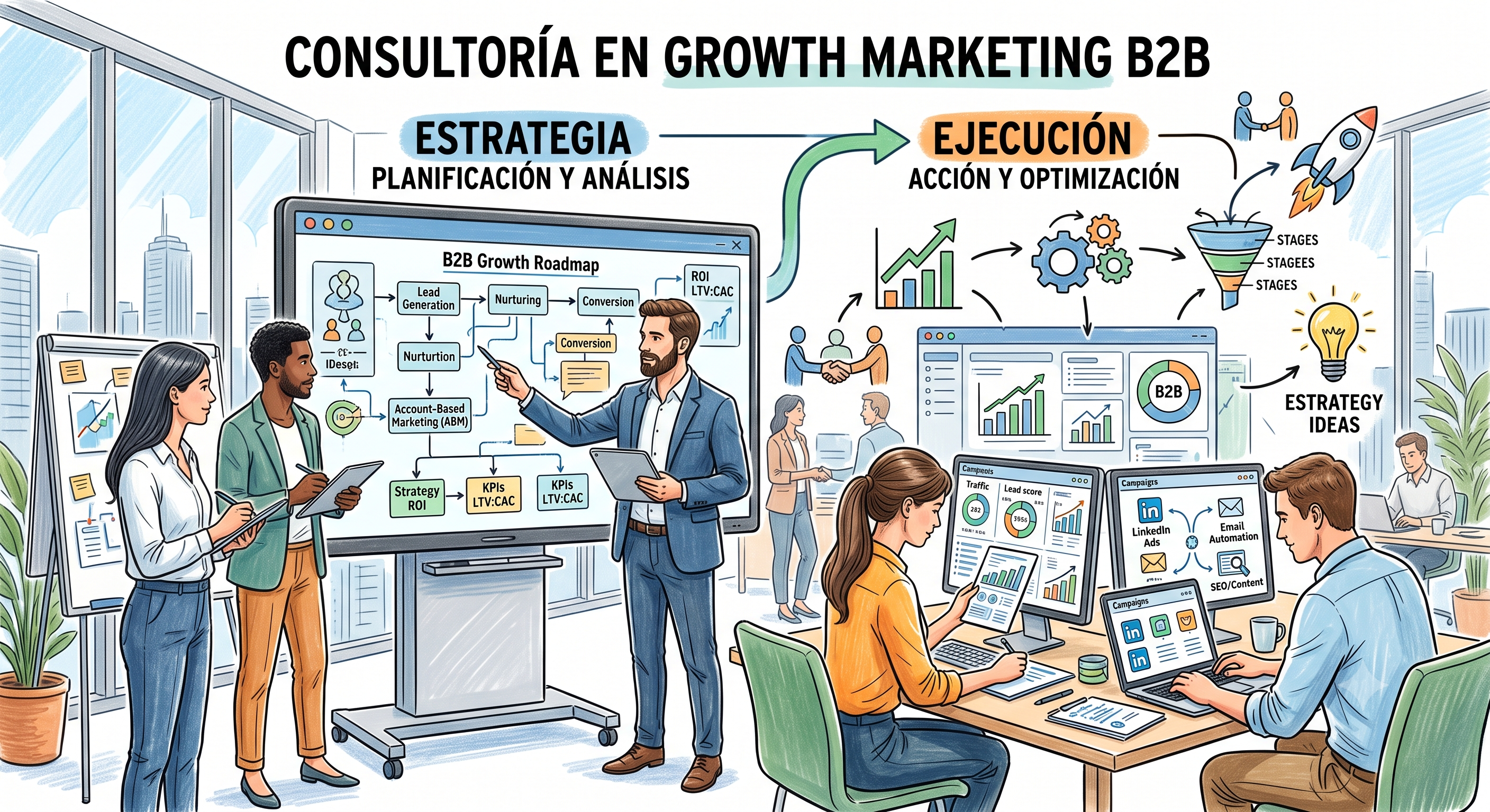Consultoría en Growth Marketing B2B Estrategia y Ejecución